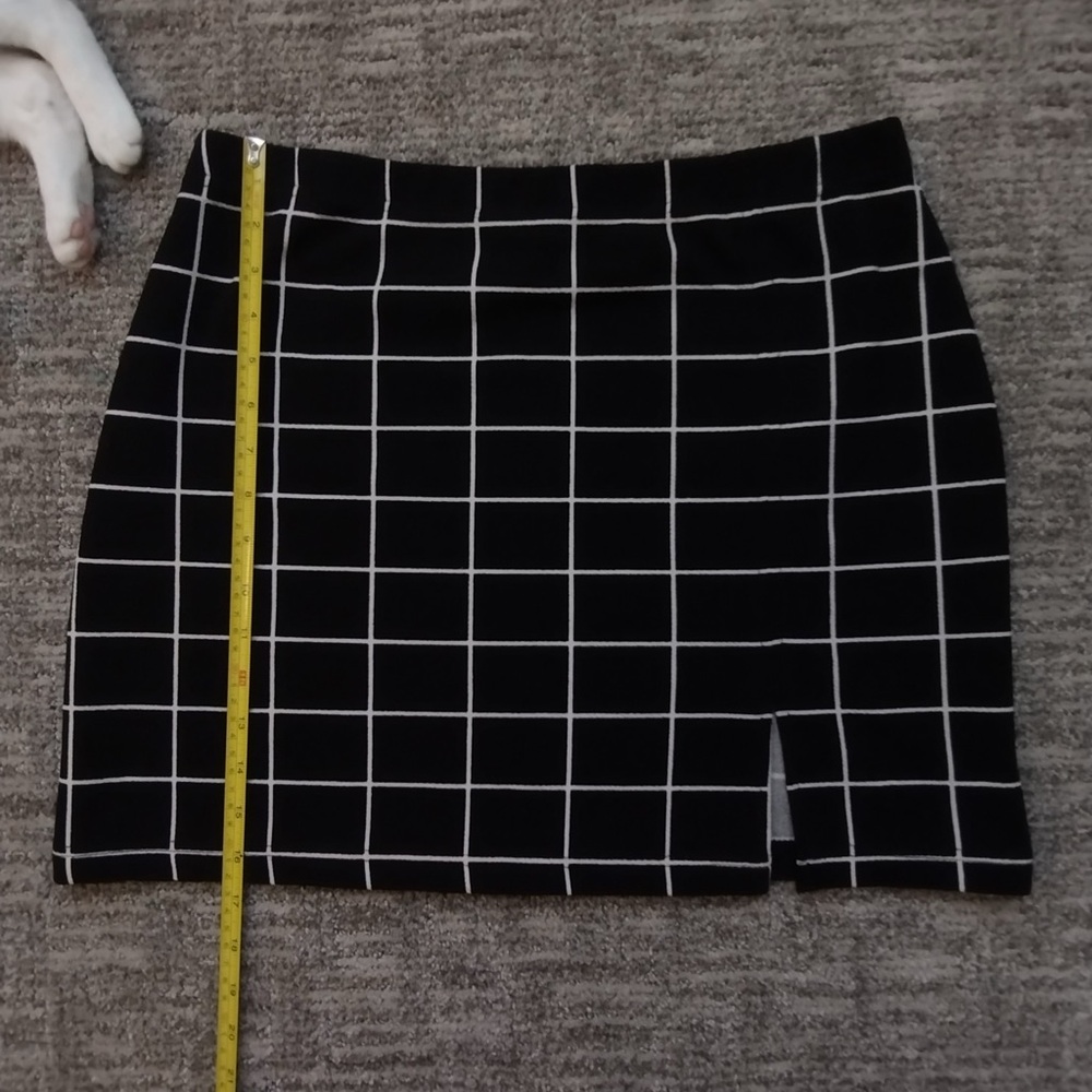 Window pane print alternative skirt